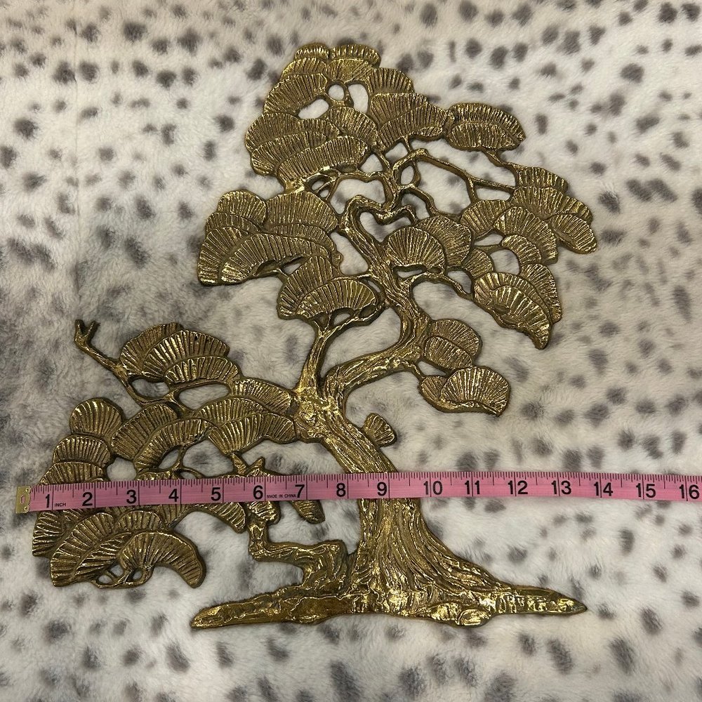 SOLID BRASS, BONSAI TREE WALL ART VINTAGE.